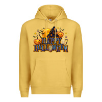 Antique Gold Happy Halloween Premium Hoodie - texasbilliewilder
