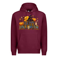 Burgundy Happy Halloween Premium Hoodie - texasbilliewilder