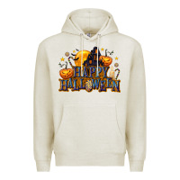 Oatmeal Heather Happy Halloween Premium Hoodie - texasbilliewilder