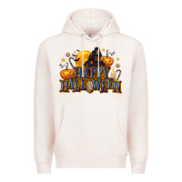 Pale Pink Happy Halloween Premium Hoodie - texasbilliewilder