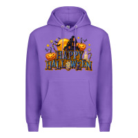 Purple Happy Halloween Premium Hoodie - texasbilliewilder