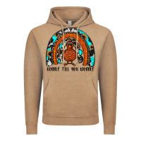 Vintage Coffee gobble till you wobble rainbow Vintage Hoodie - JahusDesignShop