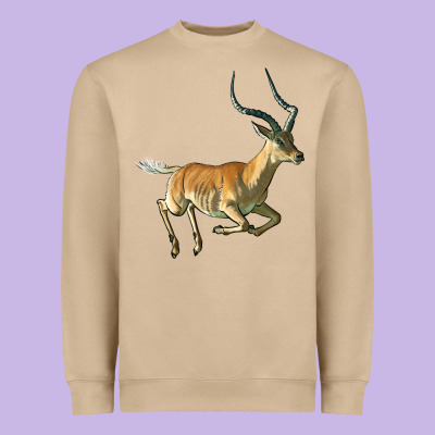 Impala Antelope Illustrations Heavyweight Sweatshirt Designed By Lillyallendesigns