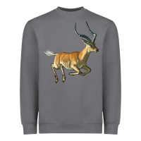 Storm Impala Antelope Illustrations Heavyweight Sweatshirt - LillyAllenDesigns
