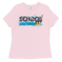 Bubblegum Pink school custodian Ladies Tee - texasbilliewilder