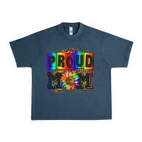 Midnight Navy proud mom with sunflower Urban Heavy Tee - AdoDesignShop