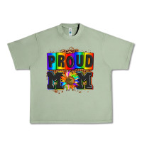 Oil Green proud mom with sunflower Urban Heavy Tee - AdoDesignShop