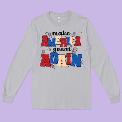 Make America Great Again Long Sleeve Tee Designed By Maliassmallbusiness