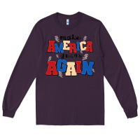Plum make america great again Long Sleeve Tee - MaliasSmallBusiness