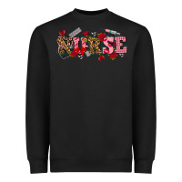 Black valentines day nurse Heavyweight Sweatshirt - NancyCooperArtShop