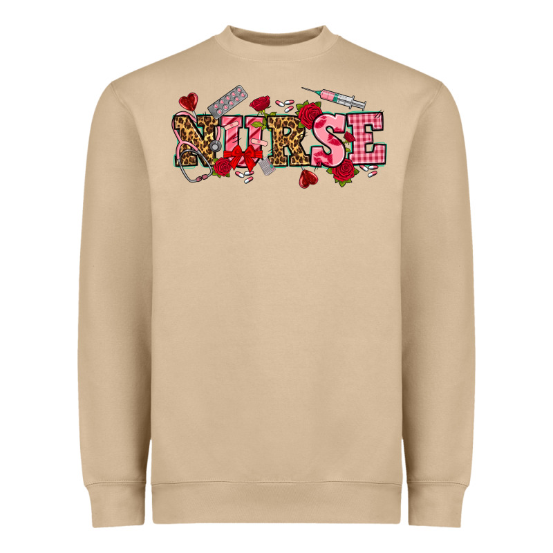 Valentines Day Nurse Heavyweight Sweatshirt by NancyCooperArtShop | Teevron
