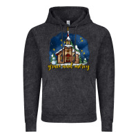 Vintage Black Christmas church and snow grace and mercy Vintage Hoodie - AdoDesignShop