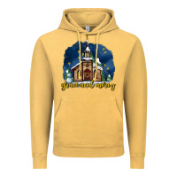 Vintage Mustard Christmas church and snow grace and mercy Vintage Hoodie - AdoDesignShop
