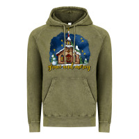 Vintage Olive Christmas church and snow grace and mercy Vintage Hoodie - AdoDesignShop