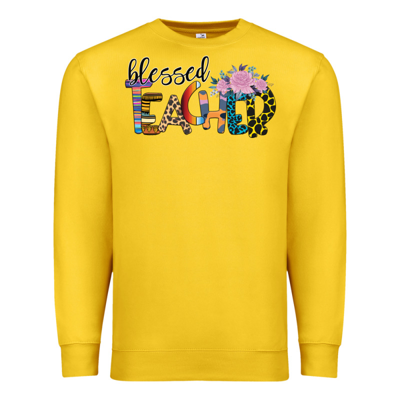 Blessed Teacher Premium Sweatshirt by Bettercallsaul | Teevron