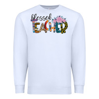 White Blessed Teacher Premium Sweatshirt - Bettercallsaul