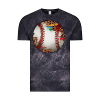 Cloud Black western baseball leopard serape pattern Vintage Tee - Artiststas