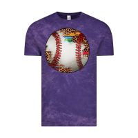 Cloud Purple western baseball leopard serape pattern Vintage Tee - Artiststas
