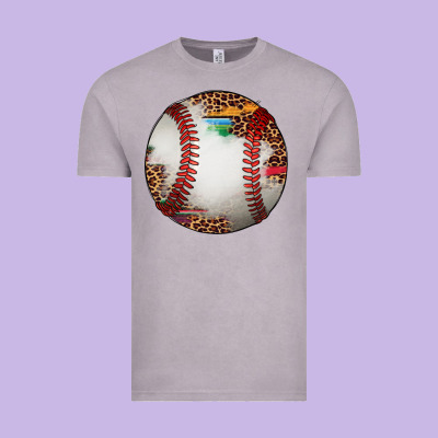 Western Baseball Leopard Serape Pattern Vintage Tee Designed By Artiststas