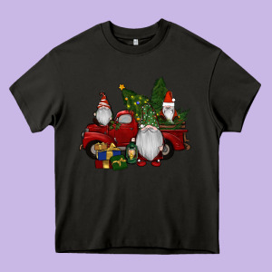 Christmas Gnomes With Truck Heavy Core Tee Designed By Ranaportraitstore