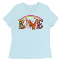 Baby Blue easter bunny love Ladies Tee - RanaPortraitStore