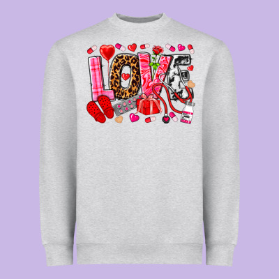 Valentines Day Love Nurse Heavyweight Sweatshirt Designed By Nancycooperartshop