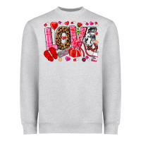 Heather Grey valentines day love nurse Heavyweight Sweatshirt - NancyCooperArtShop
