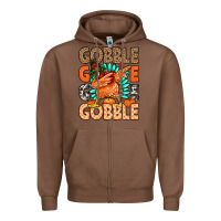 Chestnut Gobble Gobble Gobble Zipper Hoodie - MaliasSmallBusiness
