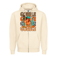 Sandshell Gobble Gobble Gobble Zipper Hoodie - MaliasSmallBusiness