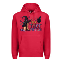 Cardinal 100% That Witch Black Afro Witch Premium Hoodie - texasbilliewilder