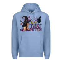 Colony Blue 100% That Witch Black Afro Witch Premium Hoodie - texasbilliewilder