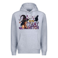 Heather Grey 100% That Witch Black Afro Witch Premium Hoodie - texasbilliewilder