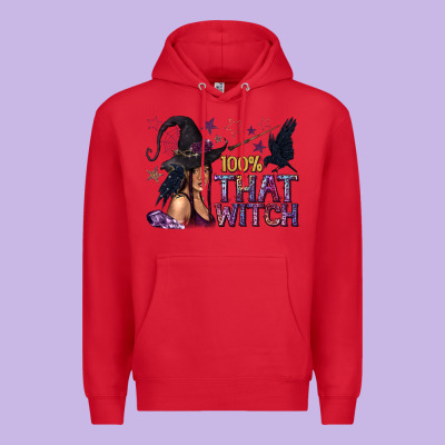 100% That Witch Black Afro Witch Premium Hoodie Designed By Texasbilliewilder