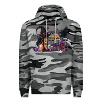 Slate Camo 100% That Witch Black Afro Witch Premium Hoodie - texasbilliewilder