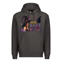 Smoke 100% That Witch Black Afro Witch Premium Hoodie - texasbilliewilder