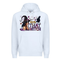 White 100% That Witch Black Afro Witch Premium Hoodie - texasbilliewilder