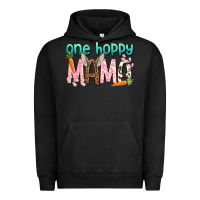 Pigment Black One hoppy mama mother's day Urban Hoodie - HowdyJamesFarm