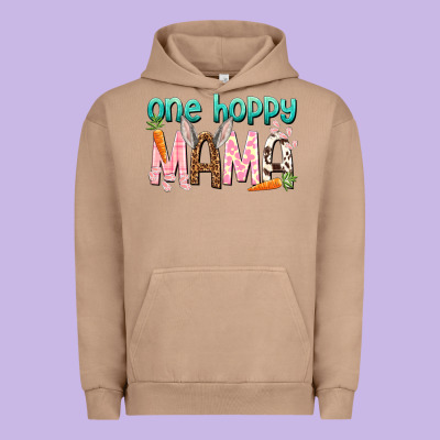 One Hoppy Mama Mother's Day Urban Hoodie Designed By Howdyjamesfarm