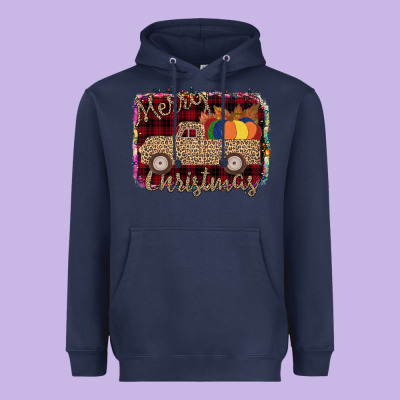 Merry Christmas Truck Heavyweight Hoodie Designed By Bettercallsaul