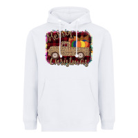 White Merry Christmas Truck Heavyweight Hoodie - Bettercallsaul