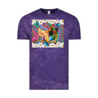 Cloud Purple easter farm chicken chick rooster daisys butterfly sunflower eggs glit Vintage Tee - Artiststas