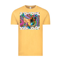 Vintage Mustard easter farm chicken chick rooster daisys butterfly sunflower eggs glit Vintage Tee - Artiststas