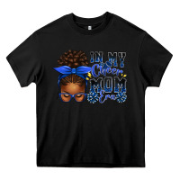 Black in my cheer mom era afro messy bun Heavy Core Tee - texasbilliewilder