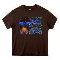 Chocolate Brown in my cheer mom era afro messy bun Heavy Core Tee - texasbilliewilder
