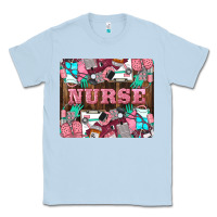 Dusty Blue Nurse Classic Tee - LillyAllenDesigns