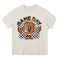 Cream game day football Heavy Core Tee - BarkalooDesign