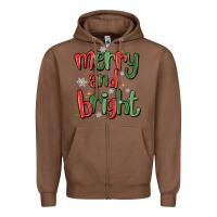 Chestnut merry and bright Zipper Hoodie - MaliasSmallBusiness