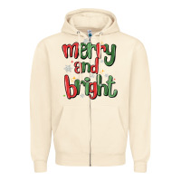 Sandshell merry and bright Zipper Hoodie - MaliasSmallBusiness