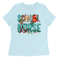 Baby Blue school nurse Ladies Tee - texasbilliewilder