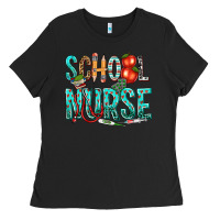 Black school nurse Ladies Tee - texasbilliewilder